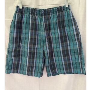 Fluid Vintage 90s All Cotton Lined Plaid Skater Shorts Large Grunge